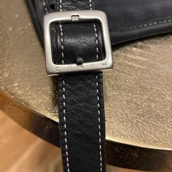 Vintage Coach 8114 USA Crossbody Bag | Hippie Black Canvas Denim & Leather, Rare - Picture 7 of 8